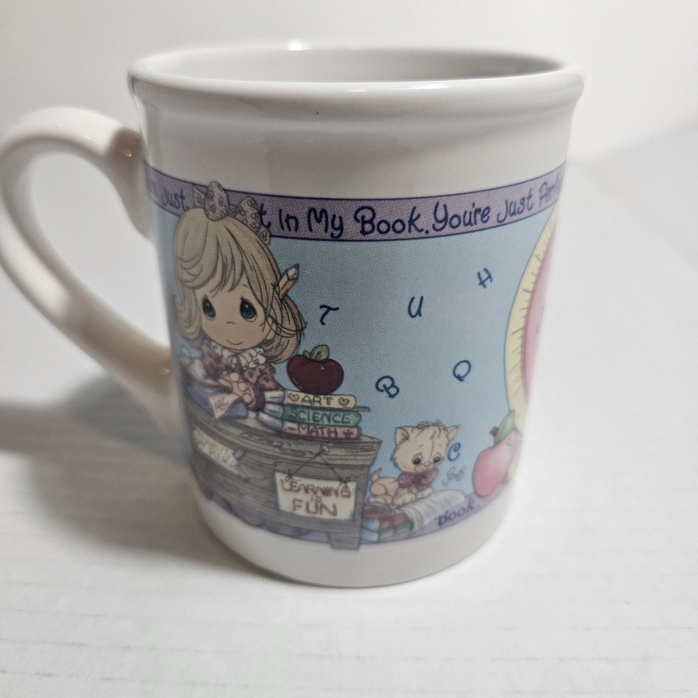 Precious Moments 1997 You're Perfect my Book Teacher Coffee Tea Mug Enesco vtg - Picture 13 of 14